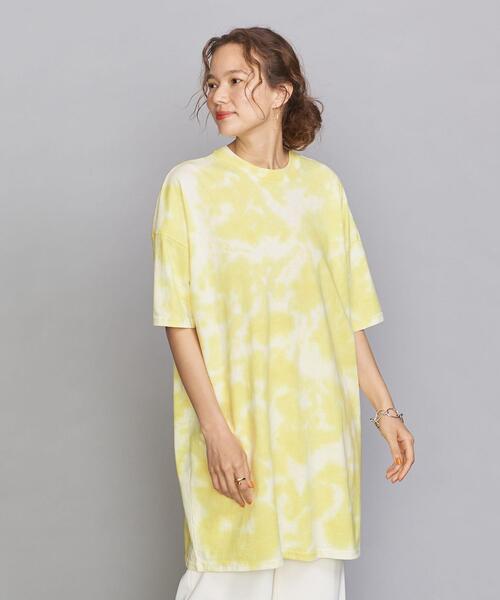BEAUTY&YOUTH UNITED ARROWS（ビューティーアンドユースユナイテッドアローズ）の「【別注】＜STAR&STRIPE＞ショートスリーブタイダイチュニックワンピース（ワンピース・レディース・イエロー/グレー・FREE）」の8枚目の写真