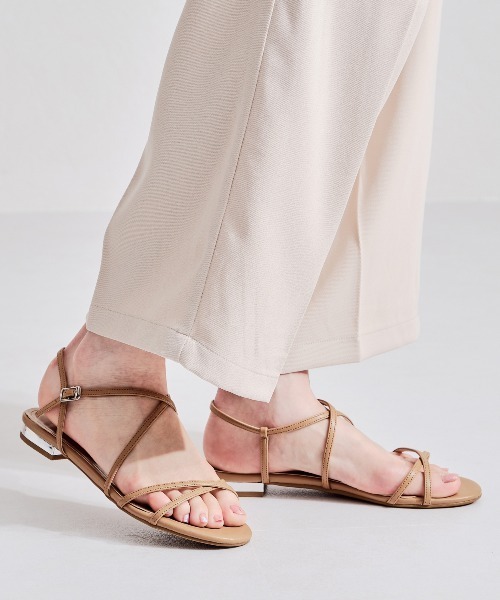 ORiental TRaffic（オリエンタルトラフィック）の「ダブルクロスストラップサンダル/11298（サンダル・レディース・ブラック/グリーン/ブラック系その他/キャメル・LL/S/M/L）」の21枚目の写真