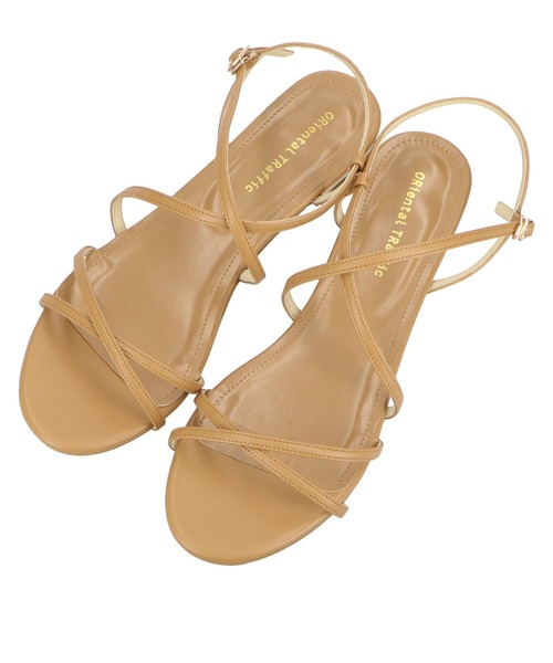 ORiental TRaffic（オリエンタルトラフィック）の「ダブルクロスストラップサンダル/11298（サンダル・レディース・ブラック/グリーン/ブラック系その他/キャメル・LL/S/M/L）」の8枚目の写真