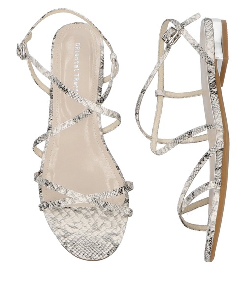 ORiental TRaffic（オリエンタルトラフィック）の「ダブルクロスストラップサンダル/11298（サンダル・レディース・ブラック/グリーン/ブラック系その他/キャメル・LL/S/M/L）」の18枚目の写真