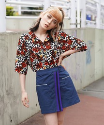 X-girl | FLORAL LEOPARD ALOHA OPEN COLLAR SHIRT(シャツ/ブラウス)