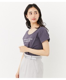 rienda | ゴールドプレートロゴＴシャツ(Tシャツ/カットソー)