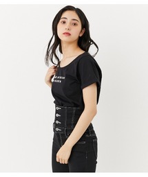 rienda | ゴールドプレートロゴＴシャツ(Tシャツ/カットソー)