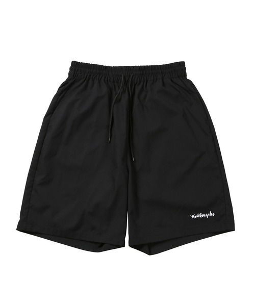 Mark Gonzales（マーク・ゴンザレス）の「【 セットアップ 】 Mark Gonzales / マークゴンザレス 別注 コラボ セットアップ / ロゴ刺繍 オーバーサイズ 半袖 レギュラーカラー シャツ ジャケット ＆ ワイドショートパンツ ワンマイルウェア（セットアップ・メンズ・ブラック/グレー・MEDIUM/LARGE）」の21枚目の写真