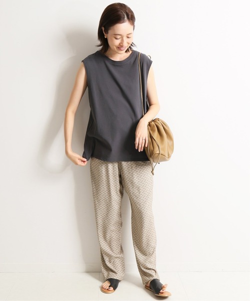 SLOBE IENA(スローブイエナ)の「ドライ天竺インナーレイヤープルオーバー【手洗い可能】◆(Tシャツ/カットソー・レディース・チャコールグレー/ライトグレー/グリーン・FREE)」の4枚目の写真