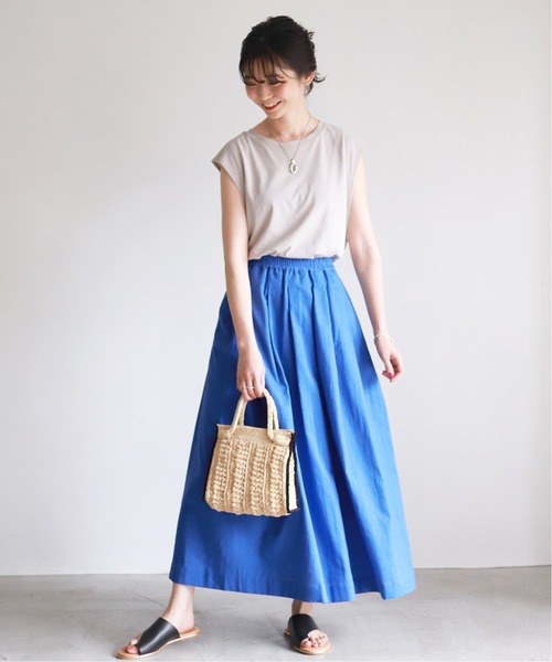 SLOBE IENA(スローブイエナ)の「ドライ天竺インナーレイヤープルオーバー【手洗い可能】◆(Tシャツ/カットソー・レディース・チャコールグレー/ライトグレー/グリーン・FREE)」の5枚目の写真