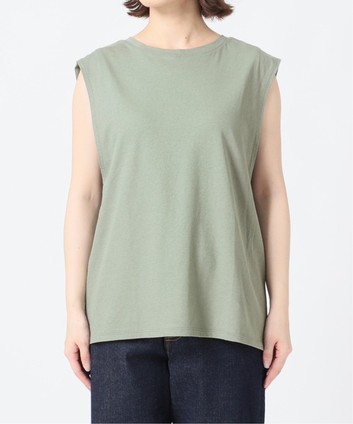 SLOBE IENA(スローブイエナ)の「ドライ天竺インナーレイヤープルオーバー【手洗い可能】◆(Tシャツ/カットソー・レディース・チャコールグレー/ライトグレー/グリーン・FREE)」の7枚目の写真