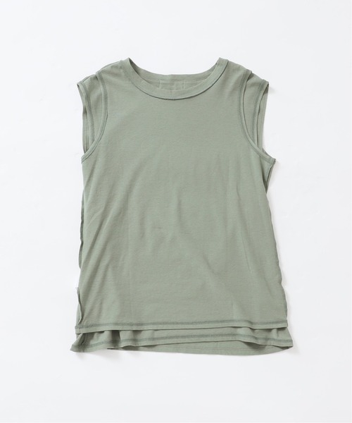 SLOBE IENA(スローブイエナ)の「ドライ天竺インナーレイヤープルオーバー【手洗い可能】◆(Tシャツ/カットソー・レディース・チャコールグレー/ライトグレー/グリーン・FREE)」の14枚目の写真