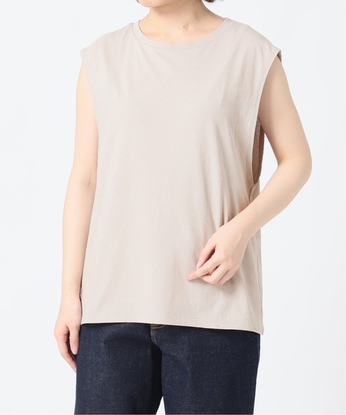 SLOBE IENA(スローブイエナ)の「ドライ天竺インナーレイヤープルオーバー【手洗い可能】◆(Tシャツ/カットソー・レディース・チャコールグレー/ライトグレー/グリーン・FREE)」の18枚目の写真