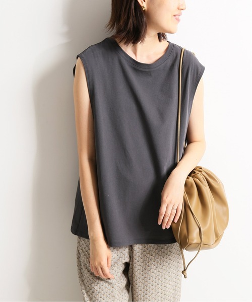 SLOBE IENA(スローブイエナ)の「ドライ天竺インナーレイヤープルオーバー【手洗い可能】◆(Tシャツ/カットソー・レディース・チャコールグレー/ライトグレー/グリーン・FREE)」の22枚目の写真