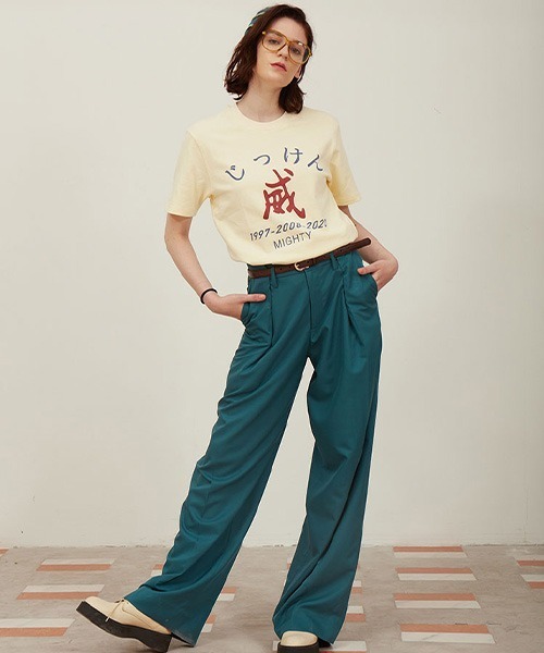 MIXSEVEN(ミックスセブン)の「ピーコックブルーワイドスラックス MX21S10【MIX SEVEN】(スラックス・メンズ・ダークグリーン・S/M/L/XL)」の8枚目の写真