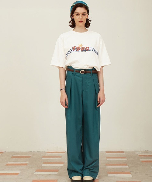 MIXSEVEN(ミックスセブン)の「ピーコックブルーワイドスラックス MX21S10【MIX SEVEN】(スラックス・メンズ・ダークグリーン・S/M/L/XL)」の10枚目の写真