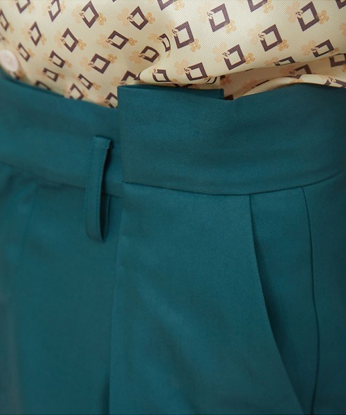 MIXSEVEN(ミックスセブン)の「ピーコックブルーワイドスラックス MX21S10【MIX SEVEN】(スラックス・メンズ・ダークグリーン・S/M/L/XL)」の19枚目の写真