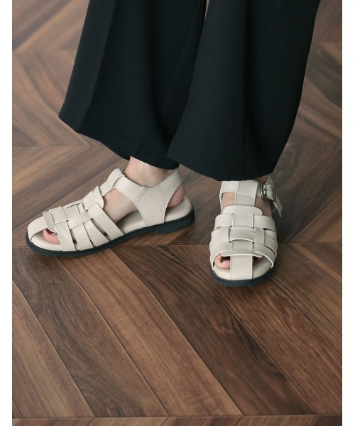 Re:EDIT（リエディ）の「[神山まりあさん着用]フェイクレザーグルカサンダル（サンダル・レディース・ブラック/キャメル/アイボリー・MEDIUM/X-LARGE/XX-LARGE/LARGE/SMALL）」の15枚目の写真