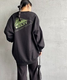[KELTY/ケルティ] 別注 バックロゴプリント クルーネックスウェット