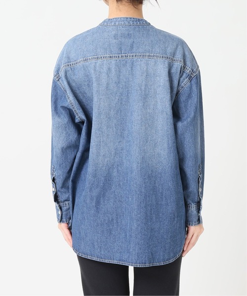 LE DENIM スタンドシャツ【洗濯機使用可能】◇（シャツ/ブラウス