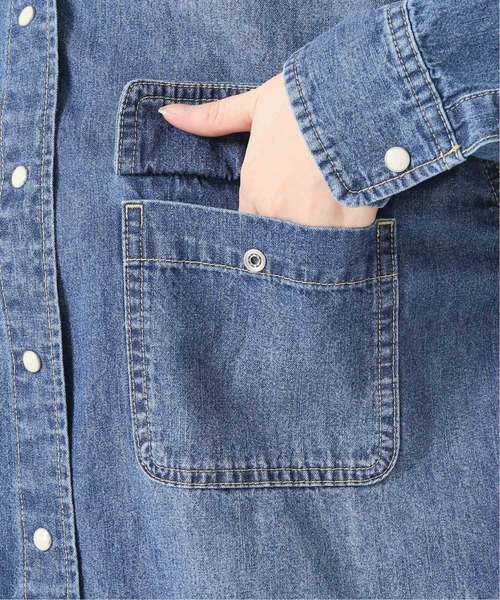 LE DENIM スタンドシャツ【洗濯機使用可能】◇（シャツ/ブラウス