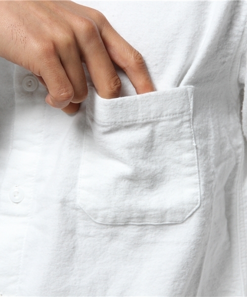 CIAOPANIC（チャオパニック）の「【Ciaopanic】起毛オックスロングSH（シャツ/ブラウス・メンズ・オフホワイト/ネイビー/グレー・LARGE/MEDIUM）」の9枚目の写真