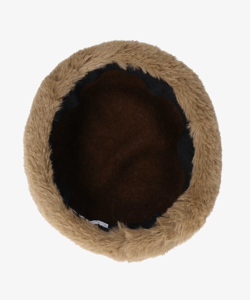 OVERRIDE（オーバーライド）の「OVERRIDE BASQUE FUR CHAO TOQUE（ハット・レディース・ダークグレー/ブラウン/ホワイト・M/57.5cm）」の9枚目の写真