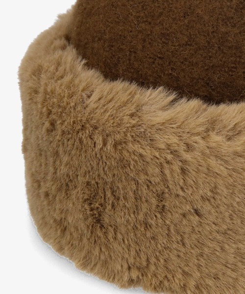 OVERRIDE（オーバーライド）の「OVERRIDE BASQUE FUR CHAO TOQUE（ハット・レディース・ダークグレー/ブラウン/ホワイト・M/57.5cm）」の11枚目の写真