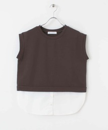 URBAN RESEARCH | シャツレイヤード風フレンチスリーブカットソー(Tシャツ/カットソー)
