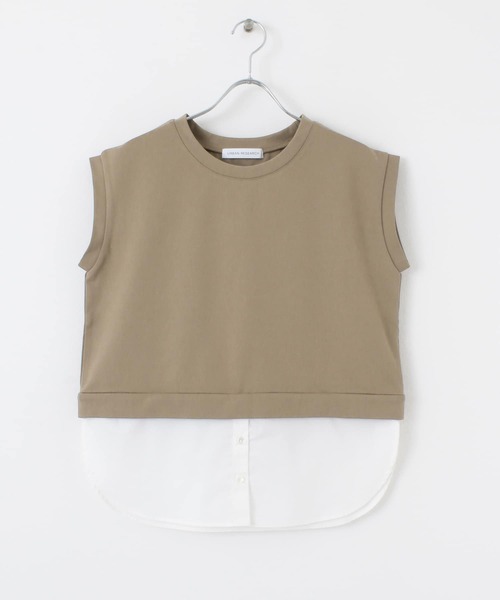 URBAN RESEARCH（アーバンリサーチ）の「シャツレイヤード風フレンチスリーブカットソー（Tシャツ/カットソー・レディース・ネイビー/ブラウン/ベージュ系その他・FREE）」の15枚目の写真