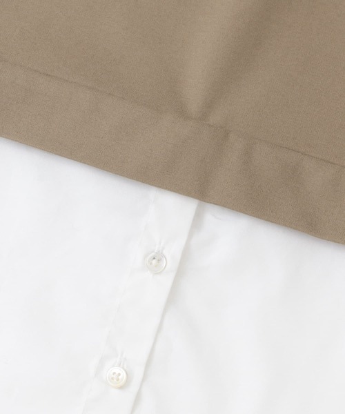 URBAN RESEARCH（アーバンリサーチ）の「シャツレイヤード風フレンチスリーブカットソー（Tシャツ/カットソー・レディース・ネイビー/ブラウン/ベージュ系その他・FREE）」の16枚目の写真