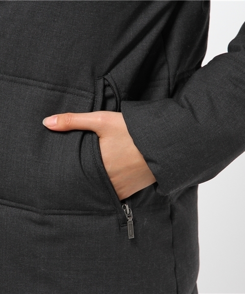 URBAN RESEARCH DOORS WOMENS（アーバンリサーチ ドアーズ ウィメンズ）の「DOORS ストレッチウールロングキルトジャケット（ダウンジャケット/コート・レディース・チャコールグレー/グレー・ONE）」の16枚目の写真