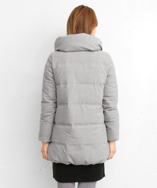 URBAN RESEARCH DOORS WOMENS（アーバンリサーチ ドアーズ ウィメンズ）の「DOORS ストレッチウールロングキルトジャケット（ダウンジャケット/コート・レディース・チャコールグレー/グレー・ONE）」の7枚目の写真