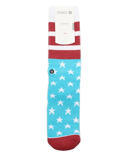 X-girl(エックスガール)の「STANCE AMERICANA(ソックス/靴下・レディース・ブルー・ONE SIZE)」の3枚目の写真