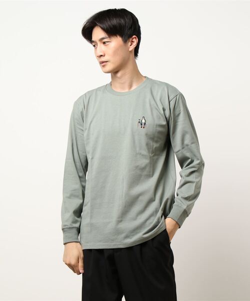 OUTDOOR PRODUCTS APPAREL（アウトドアプロダクツアパレル）の「USAコットン CAMPモチーフバックプリントヘビーウェイトロンＴ（Tシャツ/カットソー・メンズ・ホワイト/ブラック/カーキ/ホワイト系その他/グリーン系その他/ダークベージュ・MEDIUM/X-LARGE/LARGE）」の6枚目の写真