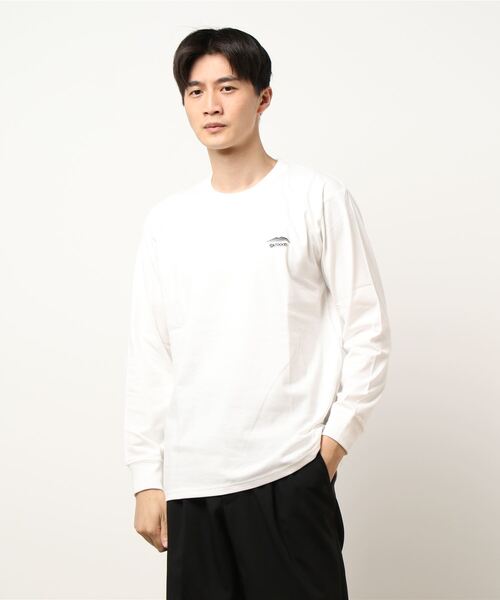 OUTDOOR PRODUCTS APPAREL（アウトドアプロダクツアパレル）の「USAコットン CAMPモチーフバックプリントヘビーウェイトロンＴ（Tシャツ/カットソー・メンズ・ホワイト/ブラック/カーキ/ホワイト系その他/グリーン系その他/ダークベージュ・MEDIUM/X-LARGE/LARGE）」の2枚目の写真