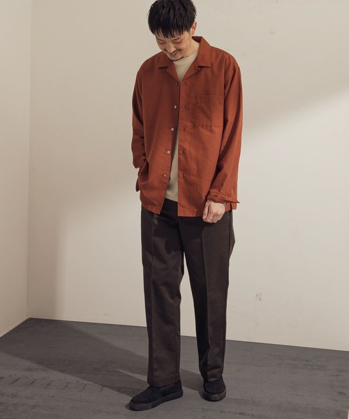 URBAN RESEARCH DOORS（アーバンリサーチドアーズ）の「パナマオープンカラーシャツ（シャツ/ブラウス・メンズ・ブラウン/ホワイト系その他/ネイビー/ライトブルー・38/40）」の16枚目の写真