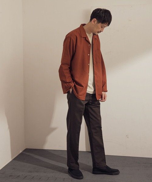 URBAN RESEARCH DOORS（アーバンリサーチドアーズ）の「パナマオープンカラーシャツ（シャツ/ブラウス・メンズ・ブラウン/ホワイト系その他/ネイビー/ライトブルー・38/40）」の5枚目の写真