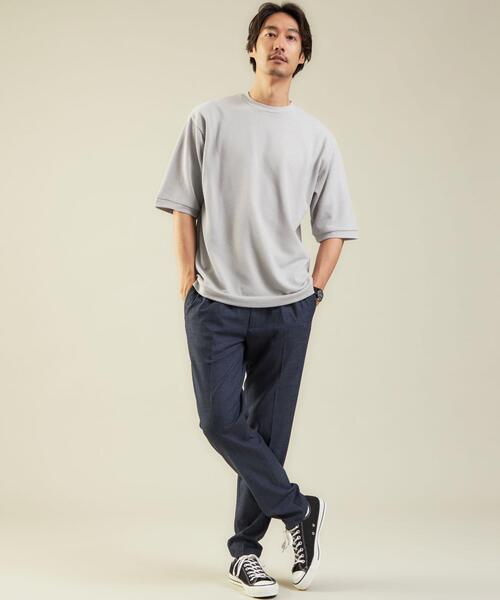 green label relaxing（グリーンレーベルリラクシング）の「＜green label relaxing＞ニットライク クルーネック カットソー（Tシャツ/カットソー・メンズ・ブラック/ベージュ/ライトグレー/ダークグリーン・MEDIUM/LARGE/X-LARGE/SMALL）」の10枚目の写真