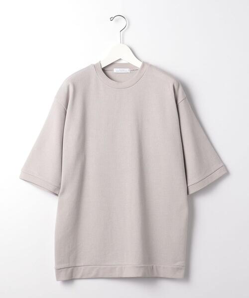 green label relaxing（グリーンレーベルリラクシング）の「＜green label relaxing＞ニットライク クルーネック カットソー（Tシャツ/カットソー・メンズ・ブラック/ベージュ/ライトグレー/ダークグリーン・MEDIUM/LARGE/X-LARGE/SMALL）」の8枚目の写真