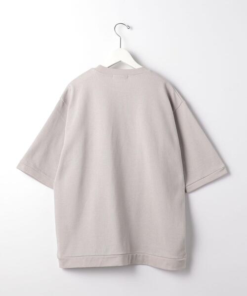 green label relaxing（グリーンレーベルリラクシング）の「＜green label relaxing＞ニットライク クルーネック カットソー（Tシャツ/カットソー・メンズ・ブラック/ベージュ/ライトグレー/ダークグリーン・MEDIUM/LARGE/X-LARGE/SMALL）」の6枚目の写真