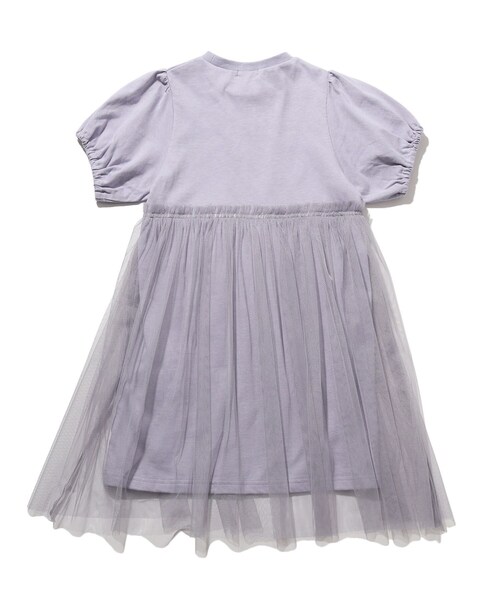 SHOO・LA・RUE（シューラルー）の「◆【90-140cm】チュールドッキングプリントワンピ（ワンピース・キッズ・ベビーピンク/パープル系4・10/14/12/11/09/13）」の8枚目の写真