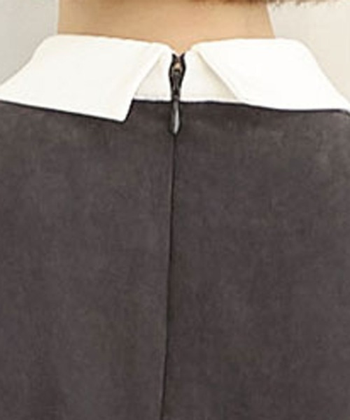 TITTY&CO.(ティティーアンドコー)の「フェザースリーブフレアワンピース(ワンピース・レディース・ライトブルー/ブラック/ピンク・SMALL/MEDIUM)」の6枚目の写真