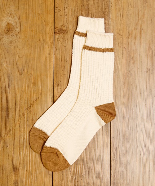 MR.EVERYDAY`S（ミスターエブリデイズ）の「MR.EVERYDAY’S ミスターエブリデイズ / ロングソックス 靴下 日本製ワッフルソックス (WAFFULE) / MR-E96-104（ソックス/靴下・メンズ・グレー/チャコール/アイボリー・FREE）」の2枚目の写真