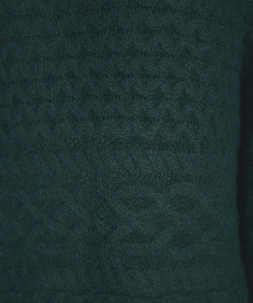 NOMINE（ノミネ）の「【展開店舗限定】オーバーサイズケーブルニット（ニット/セーター・レディース・グリーン/アイボリー/マスタード・フリー）」の5枚目の写真