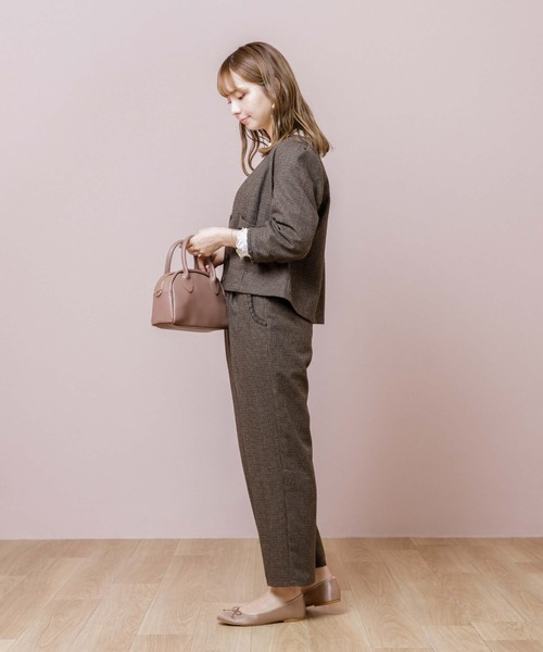 flower（フラワー）の「ハウンドトゥースパンツ（その他パンツ・レディース・ブラウン/ベージュ・FREE）」の3枚目の写真