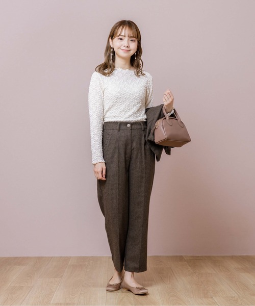 flower（フラワー）の「ハウンドトゥースパンツ（その他パンツ・レディース・ブラウン/ベージュ・FREE）」の12枚目の写真