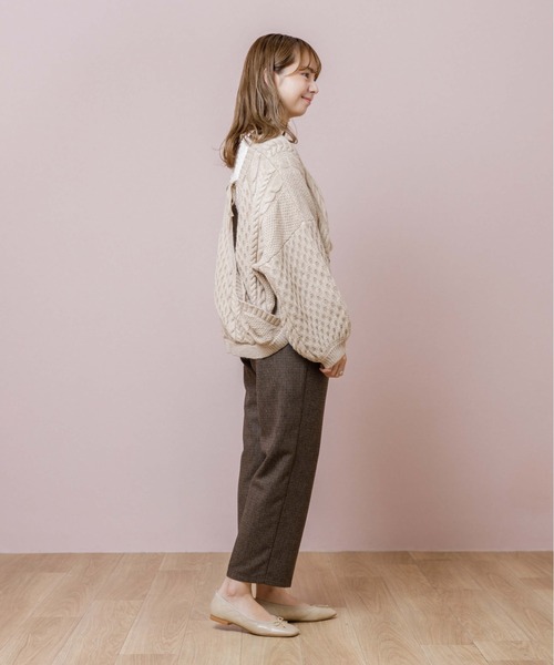 flower（フラワー）の「ハウンドトゥースパンツ（その他パンツ・レディース・ブラウン/ベージュ・FREE）」の4枚目の写真