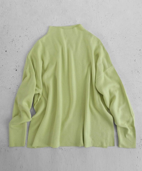 antiqua（アンティカ）の「上質ミラノリブ！丁寧に編まれたボトルネックニット（ニット/セーター・レディース・ブラック/ベージュ/ライム/パープル・FREE）」の10枚目の写真