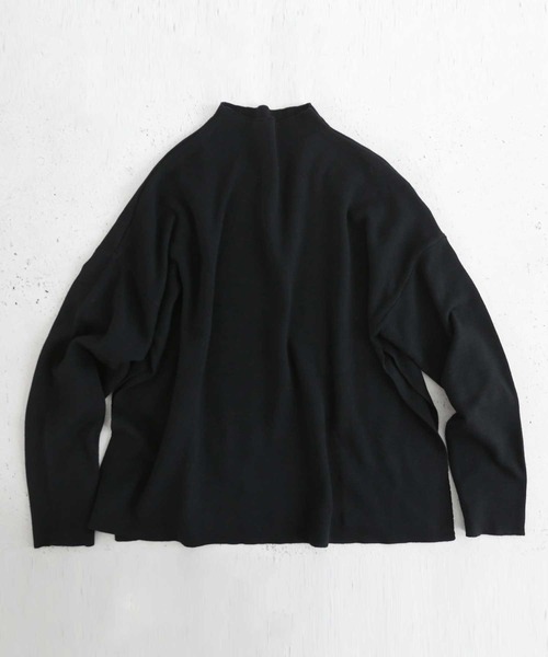 antiqua（アンティカ）の「上質ミラノリブ！丁寧に編まれたボトルネックニット（ニット/セーター・レディース・ブラック/ベージュ/ライム/パープル・FREE）」の7枚目の写真