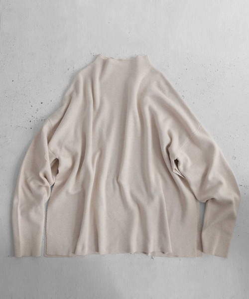 antiqua（アンティカ）の「上質ミラノリブ！丁寧に編まれたボトルネックニット（ニット/セーター・レディース・ブラック/ベージュ/ライム/パープル・FREE）」の13枚目の写真