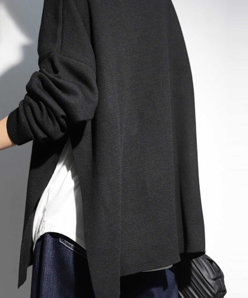 antiqua（アンティカ）の「上質ミラノリブ！丁寧に編まれたボトルネックニット（ニット/セーター・レディース・ブラック/ベージュ/ライム/パープル・FREE）」の11枚目の写真