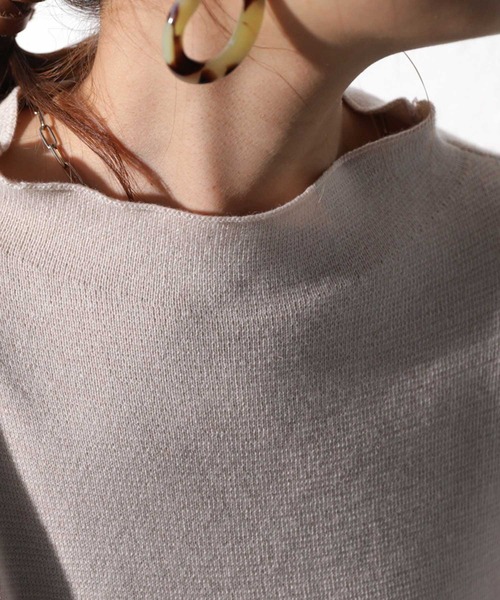 antiqua（アンティカ）の「上質ミラノリブ！丁寧に編まれたボトルネックニット（ニット/セーター・レディース・ブラック/ベージュ/ライム/パープル・FREE）」の22枚目の写真