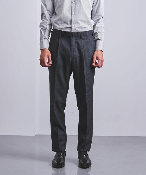 ＜UNITED ARROWS＞ ミックス ウィンドウペイン 3ボタン スーツ C-MODEL